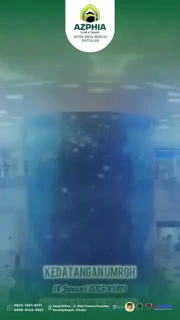 Video kedatangan jamaah umroh AZPHIA pada 14 Januari 2025, penerbangan SV819